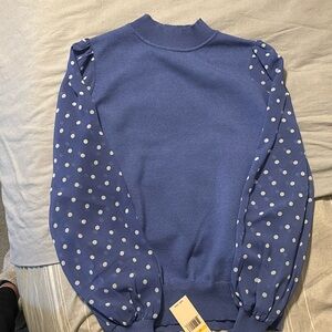 Nanette Laporte polka dot Puff Sleeve sweater